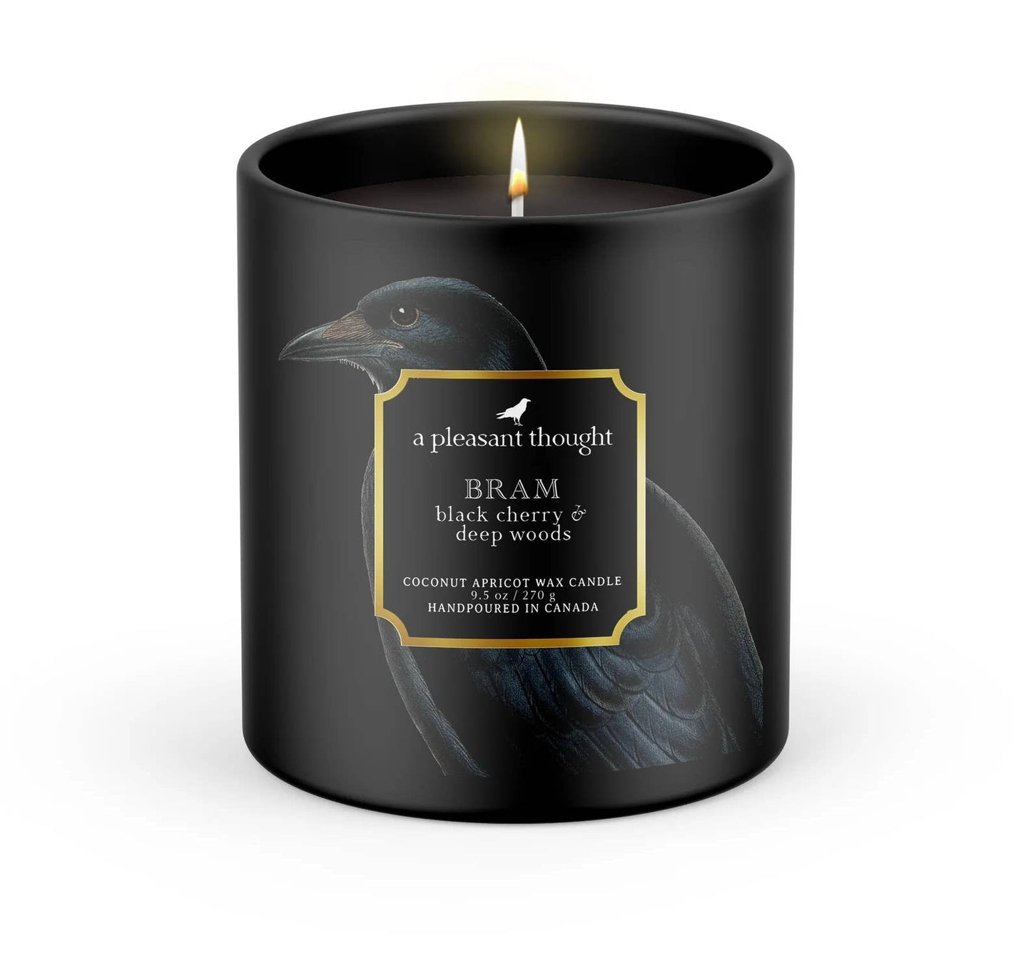 BRAM | BLACK CHERRY & DEEP WOODS | RAVEN CANDLE: Cotton