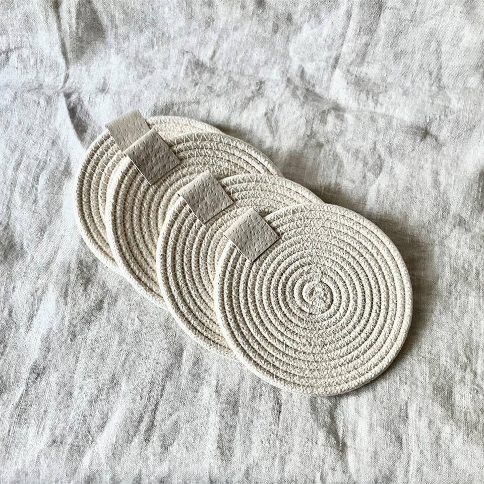 White Rope Coasters