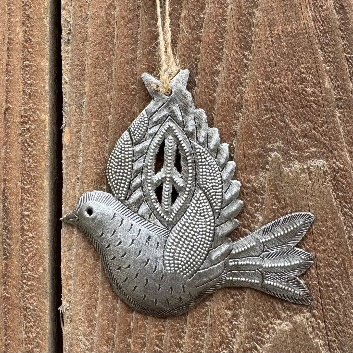 Haiti Fair Trade~ It's Cactus - Dove of Peace, Handmade Christmas Ornament, Fair Trade 4"x4"