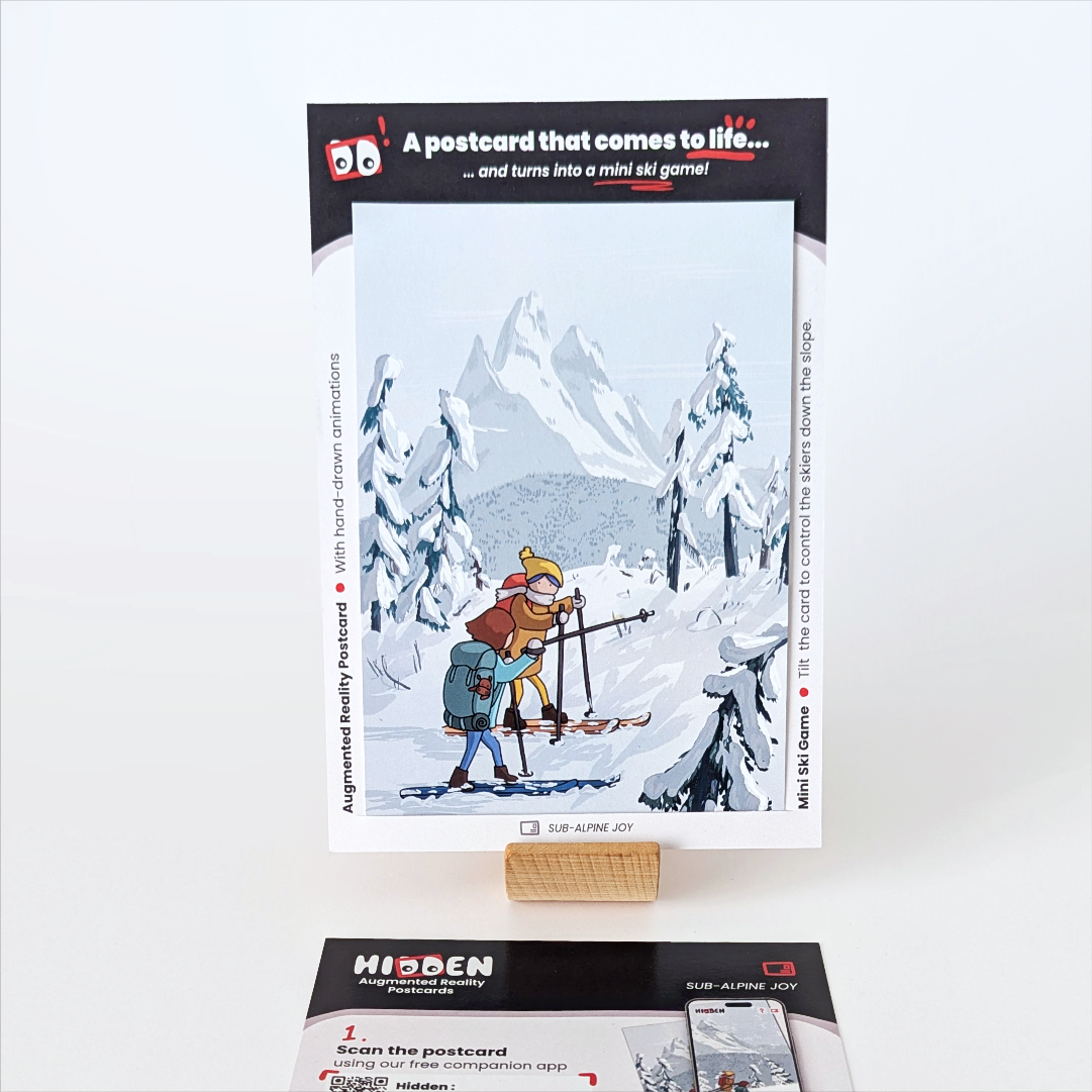 Ar Postcard Examples Red + Blue Stories - AR Postcard w. Mini Ski game - Subalpine Joy – TBG ...