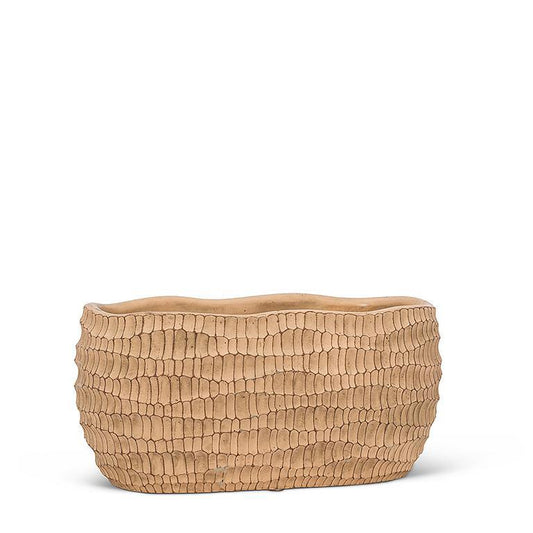 Small Ridged Oval Planter