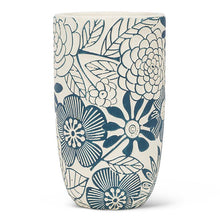 Load image into Gallery viewer, Hippie Flower Planter Blue &amp; Green
