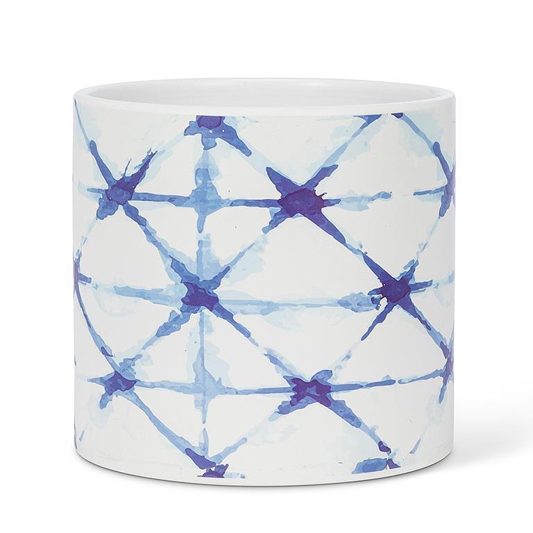 Shibori Tie Dye Planter 6.5 inches Deep