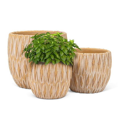 Small Wheat Textured Planter 4 inch pot