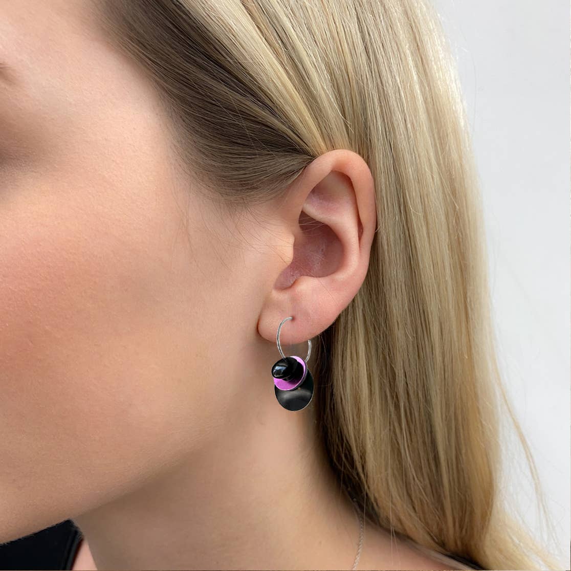 Conversations in Jewellery - LTMT36B - Earrings come with 9 interchangeable colours