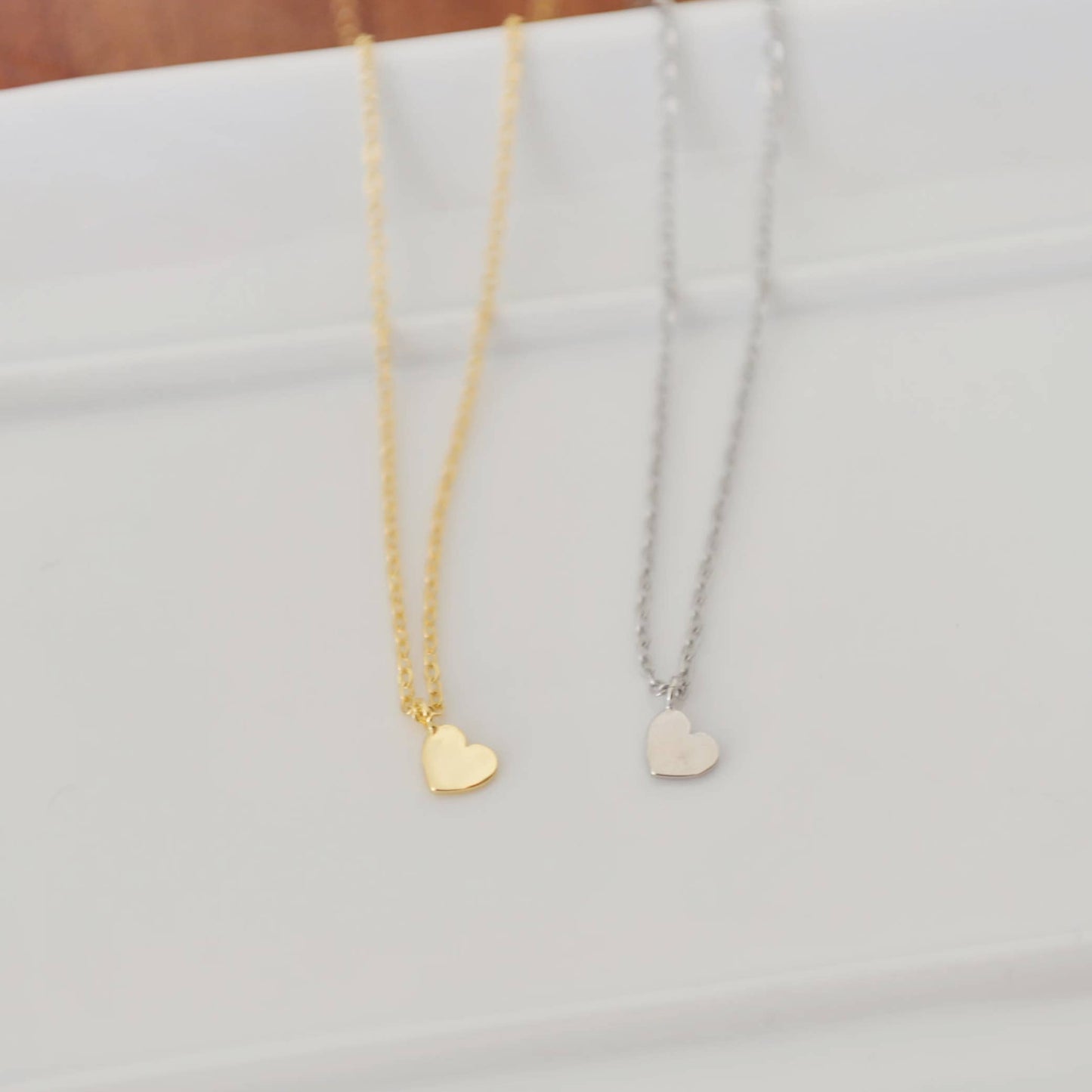 Oh So Lovely - Addi Dangle Heart Necklace: Silver