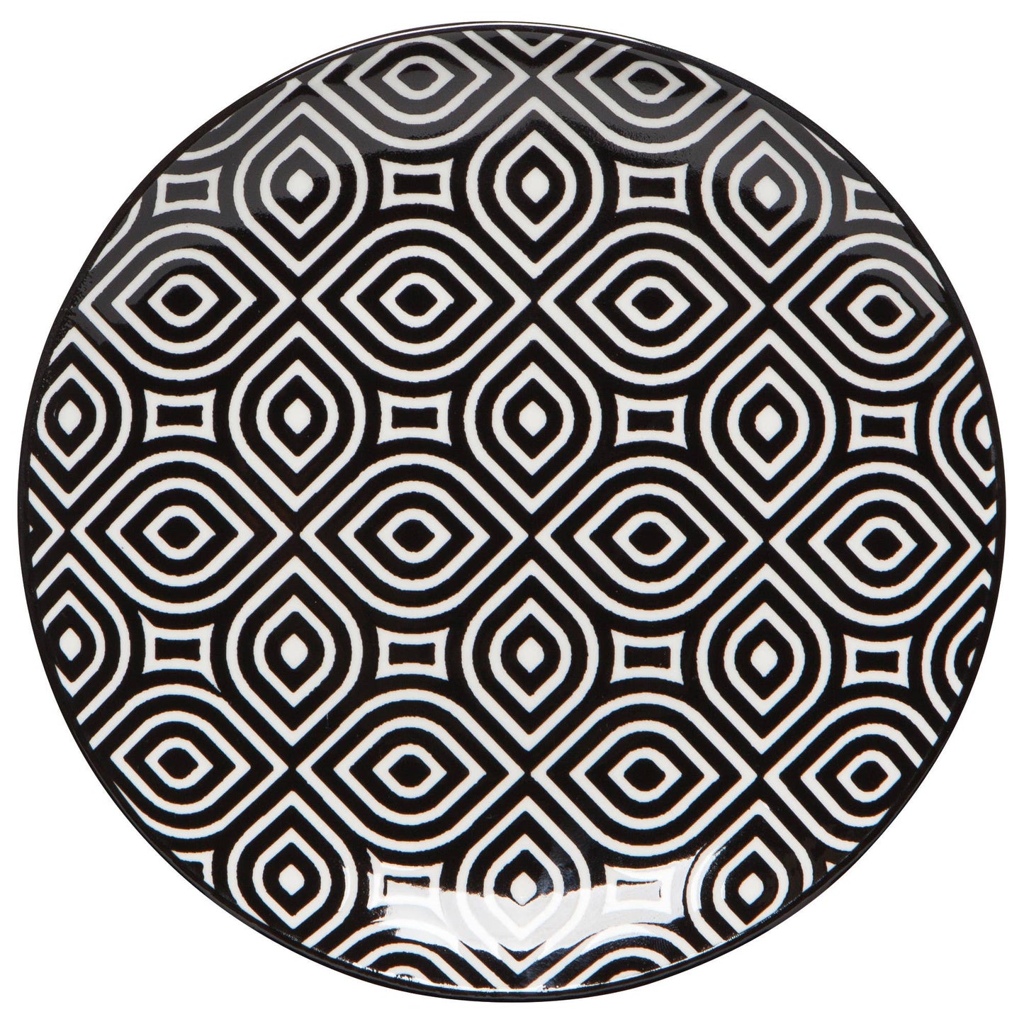 Danica Brands - White Geo Stamped Appetizer Plate 6 Inch