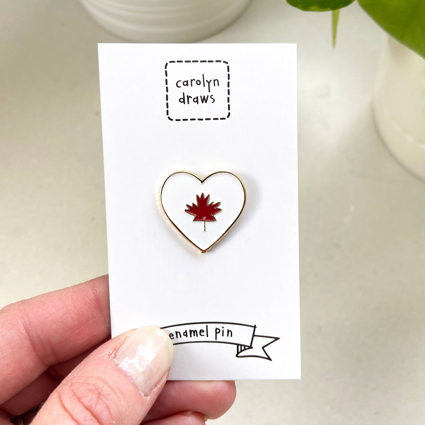 carolyndraws - Canada Heart Enamel Pin