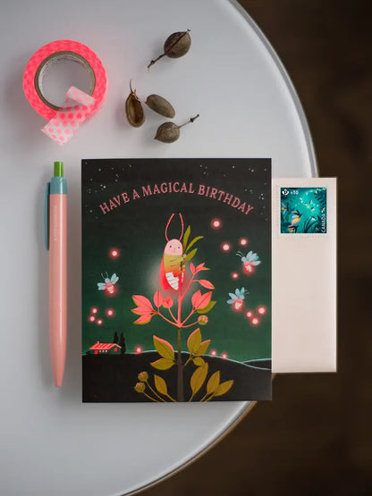JooJoo Paper - Firefly Birthday Greeting Card