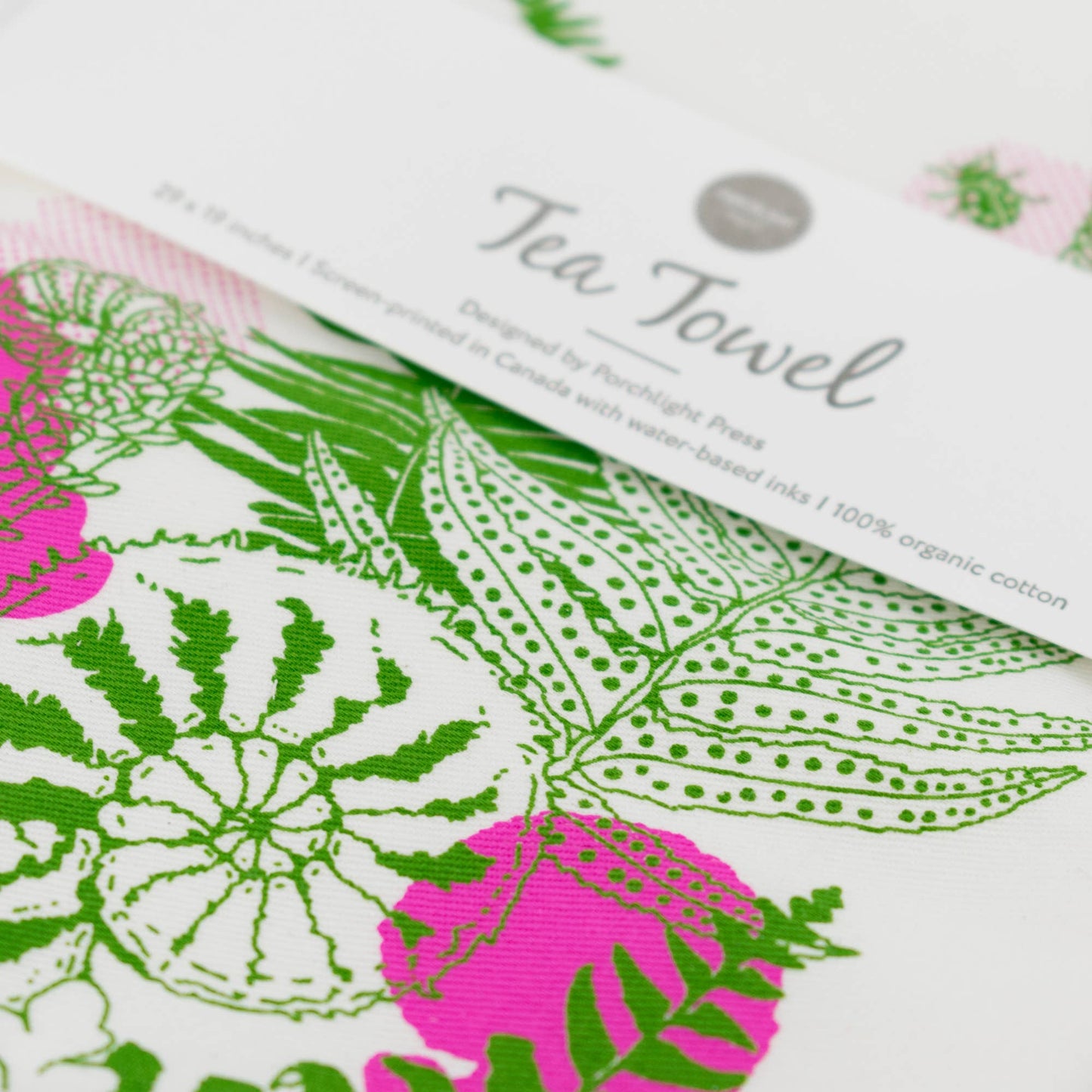 Porchlight Press Letterpress - Fiddlehead Fern Tea Towel - Foraging Series
