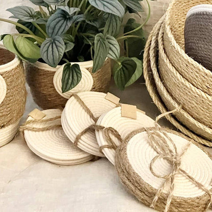 White Rope Coasters