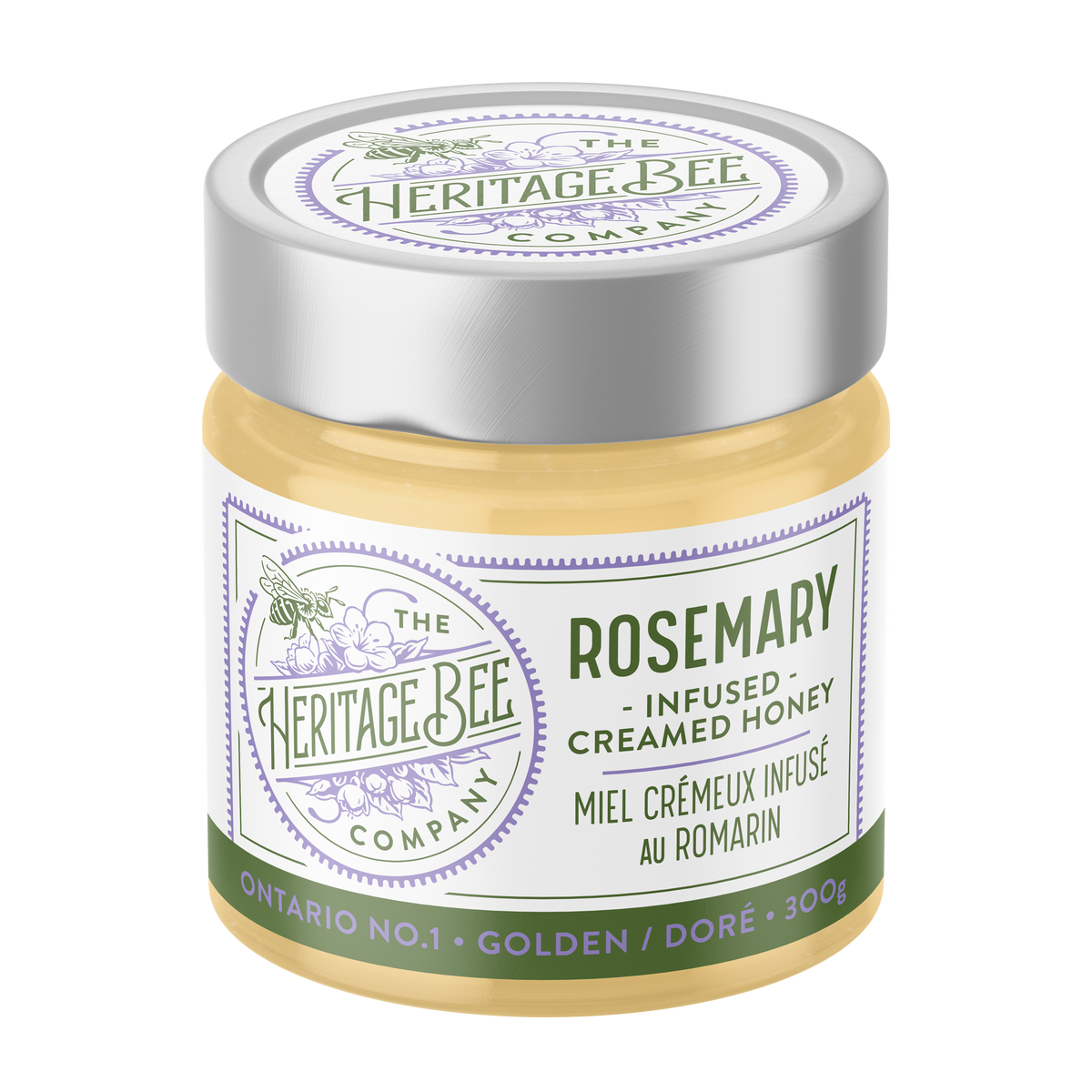Heritage Bee Co. - Rosemary Creamed Honey - 300 g (10.6 oz)