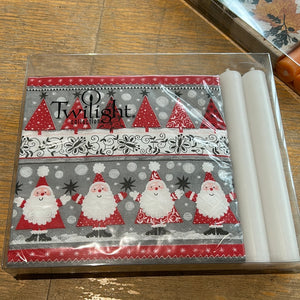 Christmas Joy Napkin Candle Gift Set