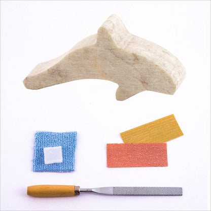 Orca Soapstone Carving and Whittling—DIY Arts and Craft Kit. All Kid-Safe Tools and Materials Included. For kids and adults 8 to 99+ Years.