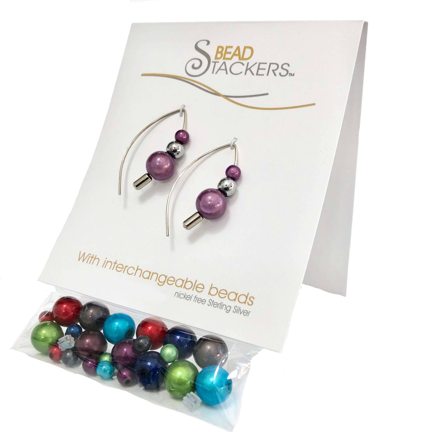Conversations in Jewellery - WB34 - Earrings come with 7 interchangeable colours.