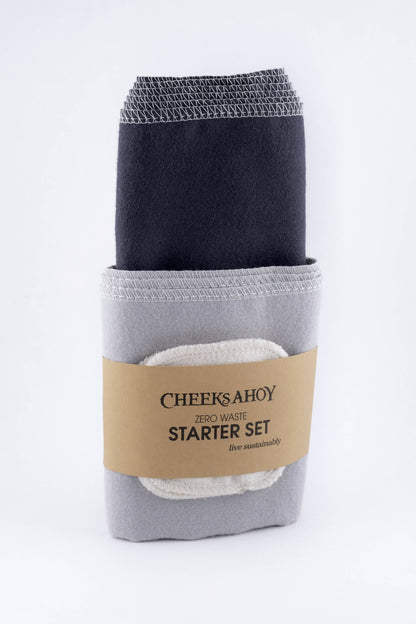 Cheeks Ahoy - Zero Waste Starter Set: Warm Neutral Charcoal