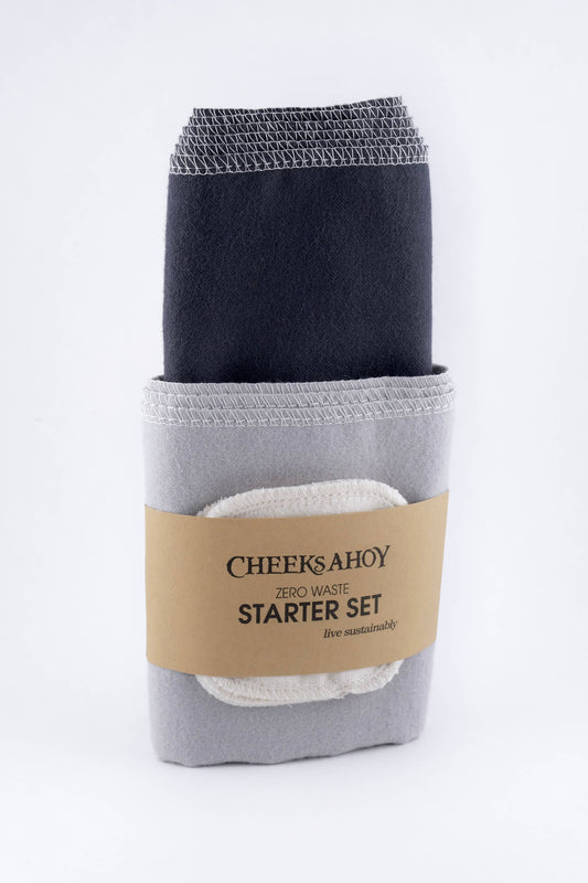 Cheeks Ahoy - Zero Waste Starter Set: Warm Neutral Charcoal