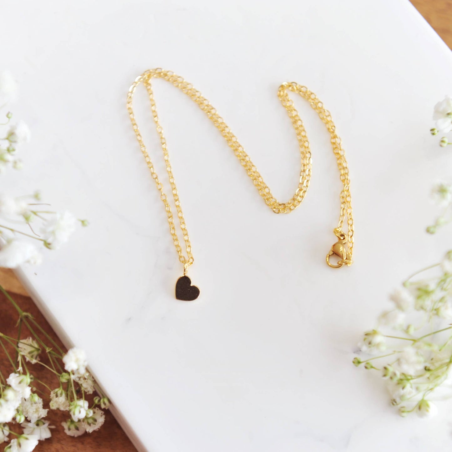Oh So Lovely - Addi Dangle Heart Necklace: Silver
