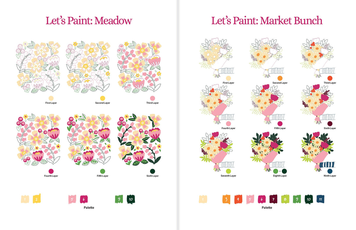 Schiffer Publishing - ColorMaps Paint-by-Number Beautiful Blooms