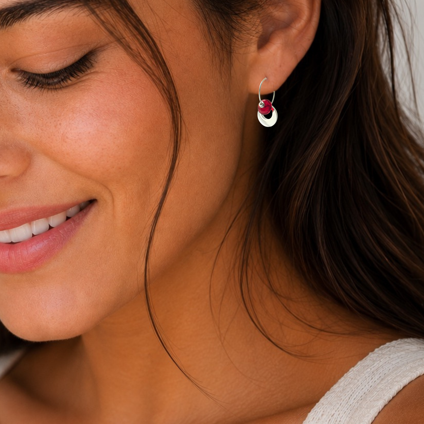 Conversations in Jewellery - OCAB26 -Mini earrings come with 9 interchangeable colours. 