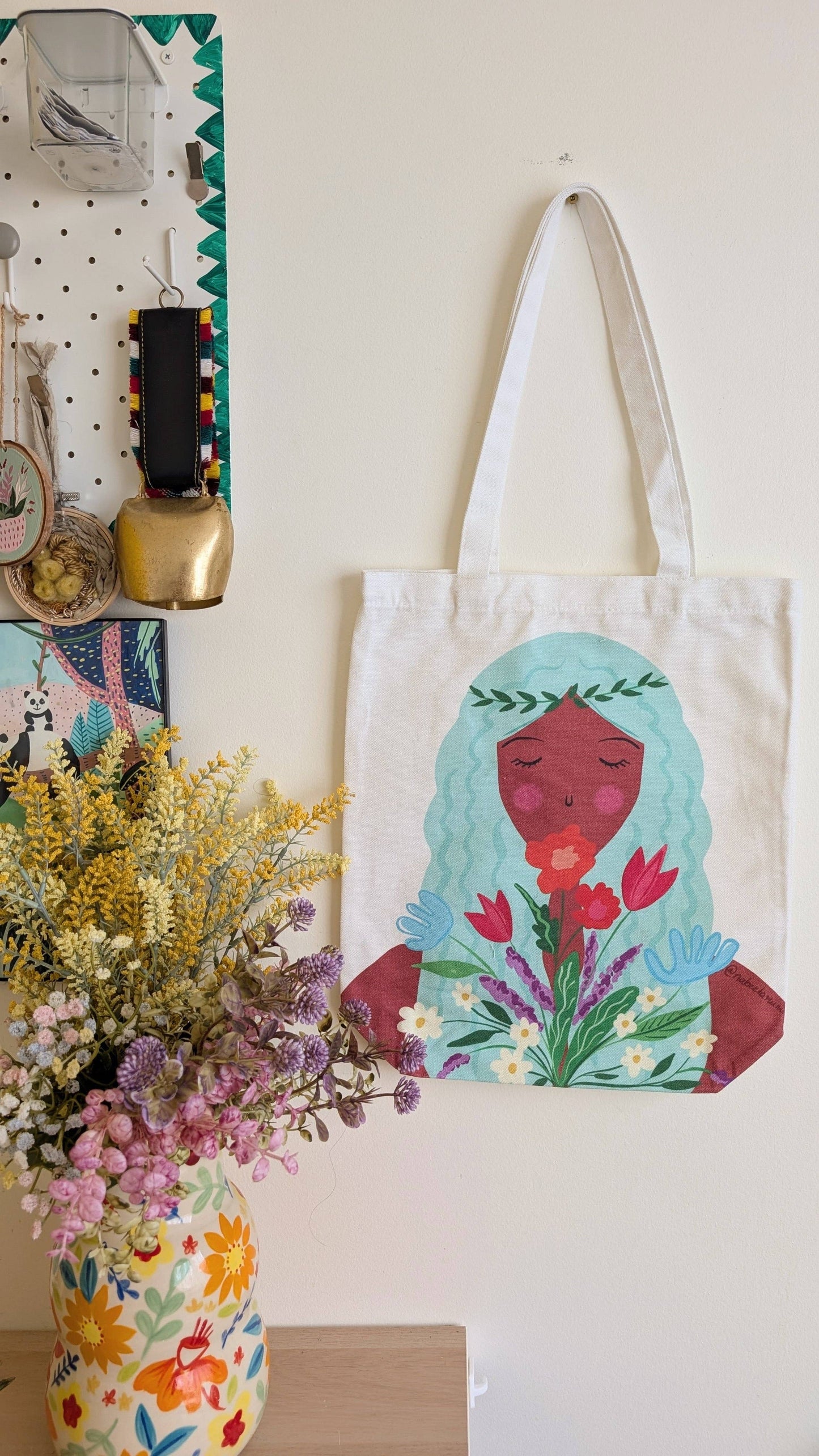 Nabeela Rumi - Wild Child tote bag: Natural