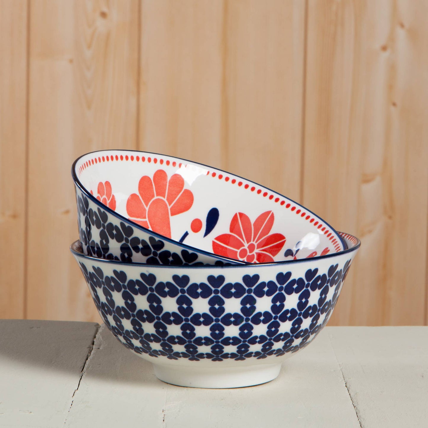 Danica Brands - Navy Bird Stamped Bowl 6 Inch