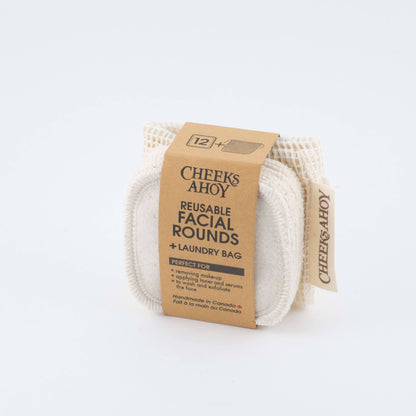Cheeks Ahoy - Reusable Facial Rounds: Blues / Facial Rounds + Laundry Bag