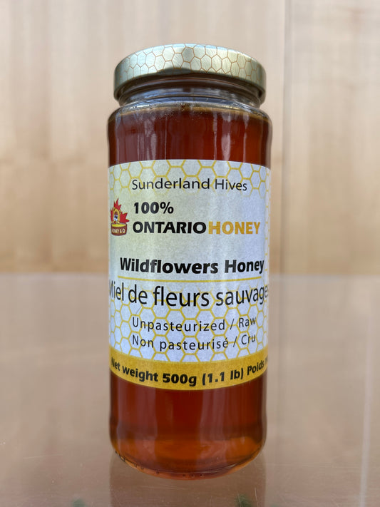 Sunderland Pure Raw Wildflower Honey 500g