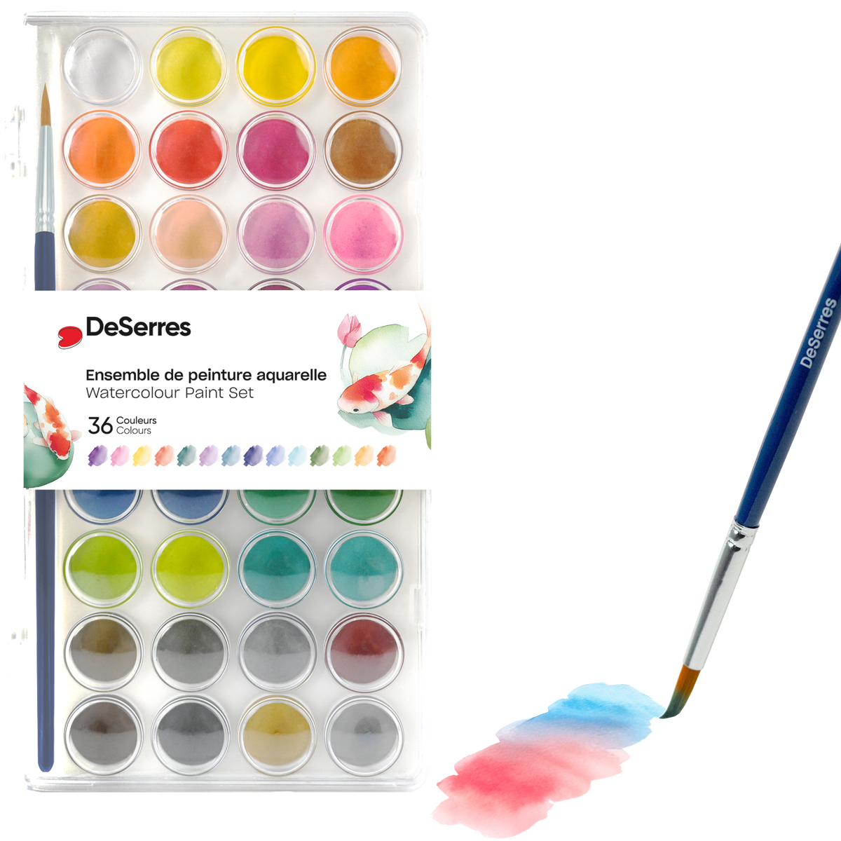 pierrebelvedere.com - 36 COLOURS WATERCOLOUR SET