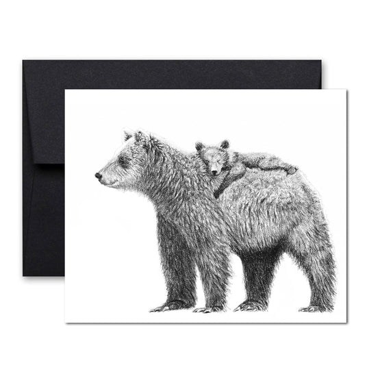 LE NID atelier - Mother Bear with Cub Greeting Card