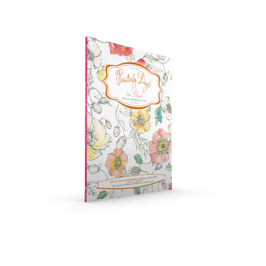 Schiffer Publishing - Painterly Days: The Flower Watercoloring Book for Adults