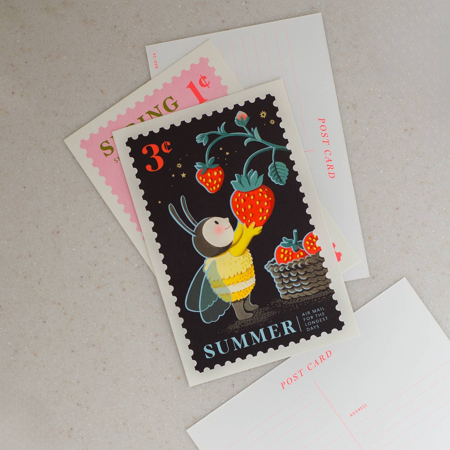 JooJoo Paper - Summer Berry Basket Postcard