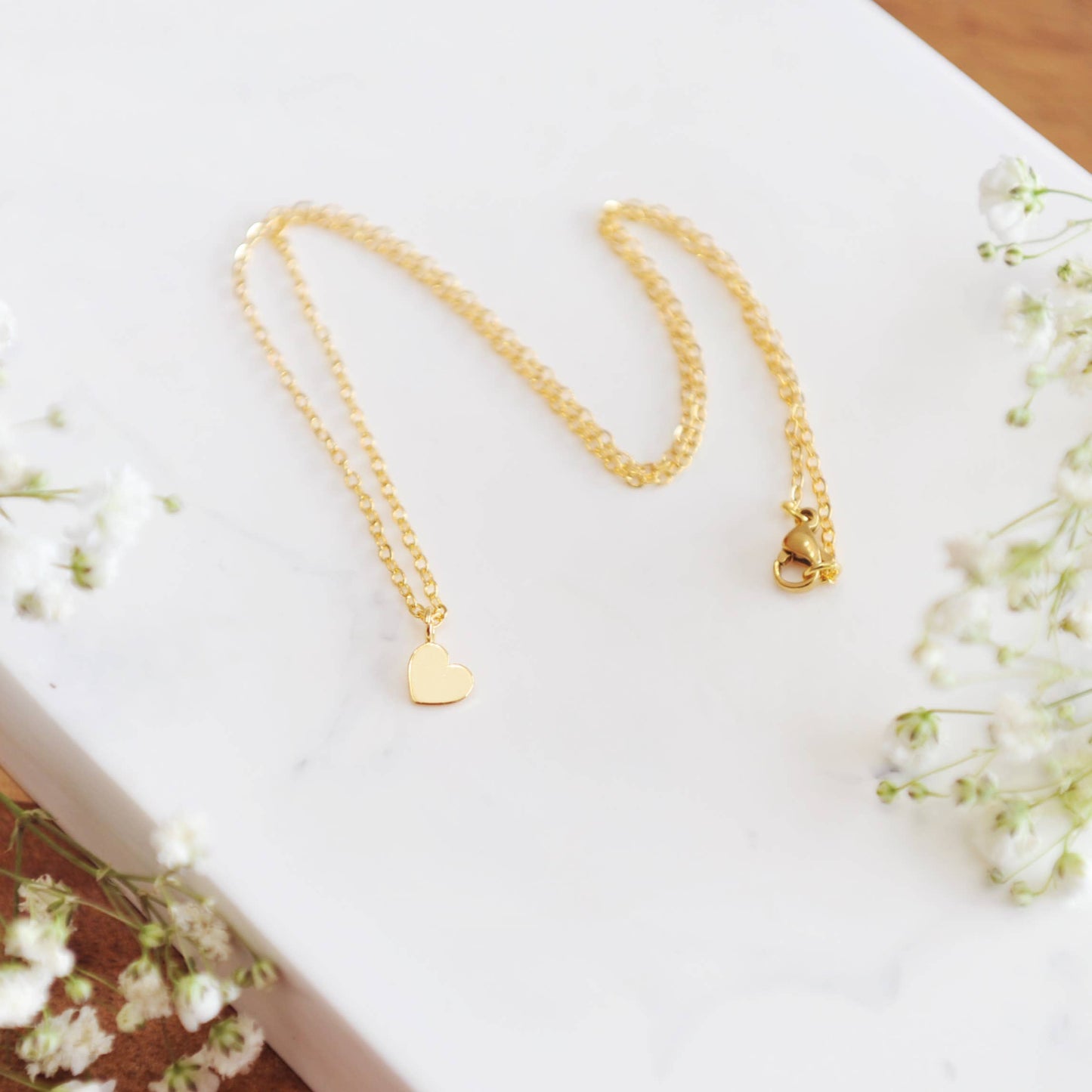 Oh So Lovely - Addi Dangle Heart Necklace: Silver