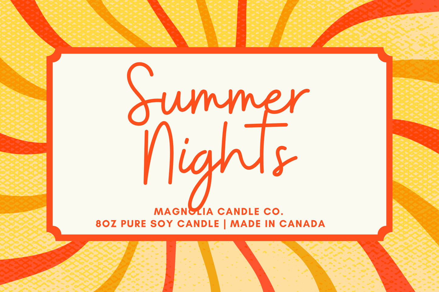 Magnolia Candle Company - Summer Nights, Summer, Spring PURE Soy Candle 8oz