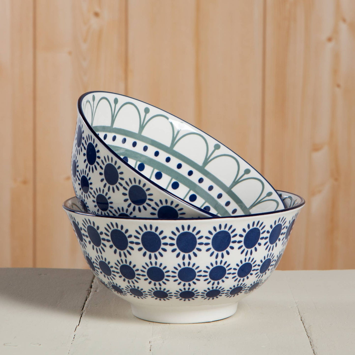 Danica Brands - Black Navy Sun Stamped Bowl 6 Inch