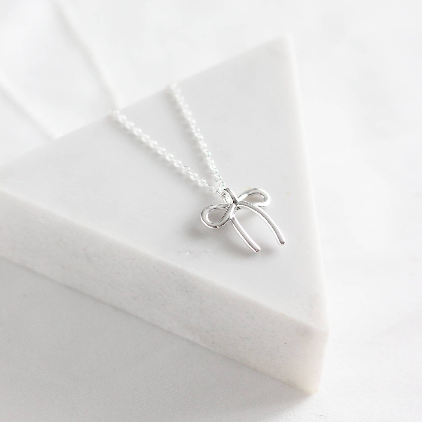 Birch Jewellery - Bow Necklace: Silver