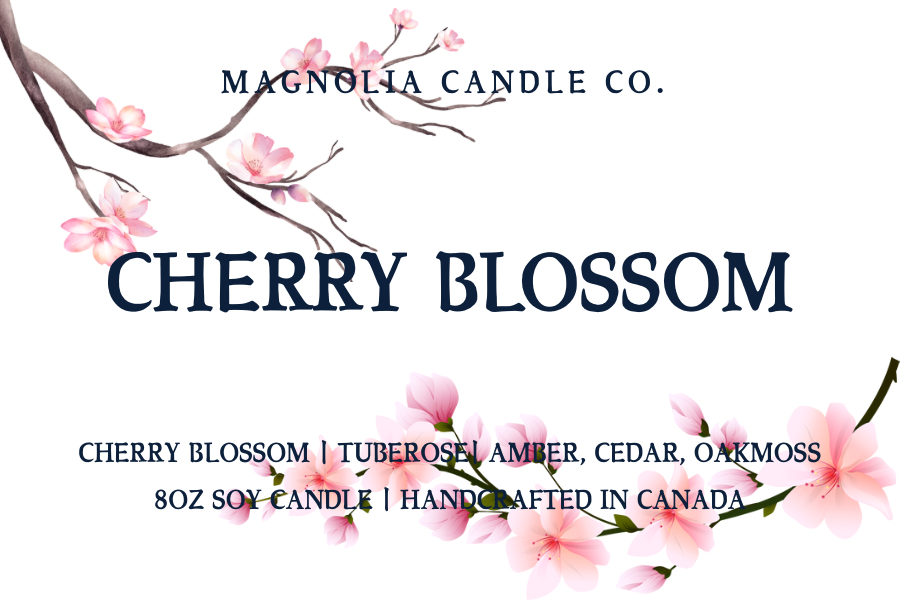 Magnolia Candle Company - Cherry Blossom - Summer | Spring Candle 8oz