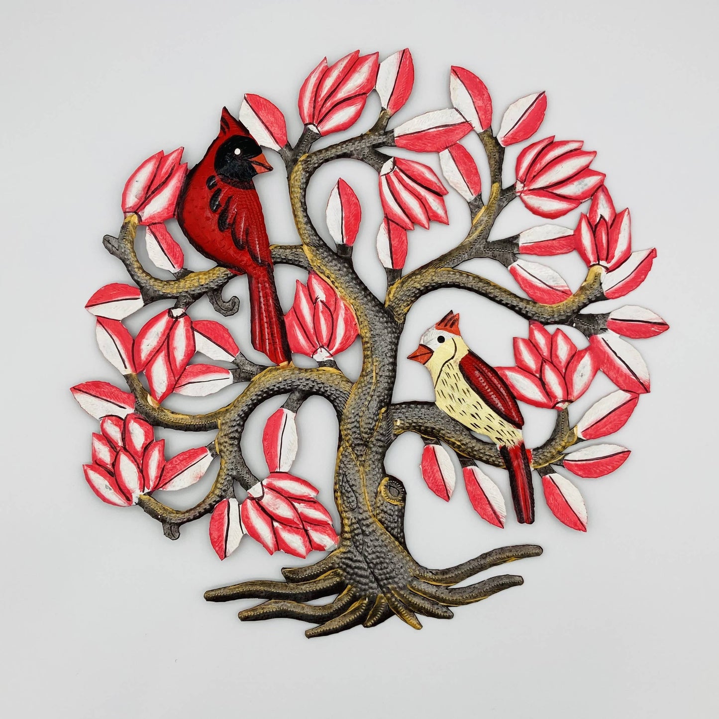Dandarah Metal Wall Décor With Cardinals on Cherry Blossom Tree