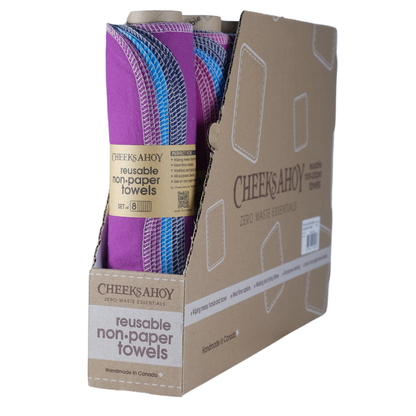 Cheeks Ahoy - Pre-Rolled Reusable Non•Paper Towels 8pk