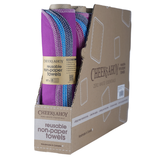 Cheeks Ahoy - Pre-Rolled Reusable Non•Paper Towels 8pk