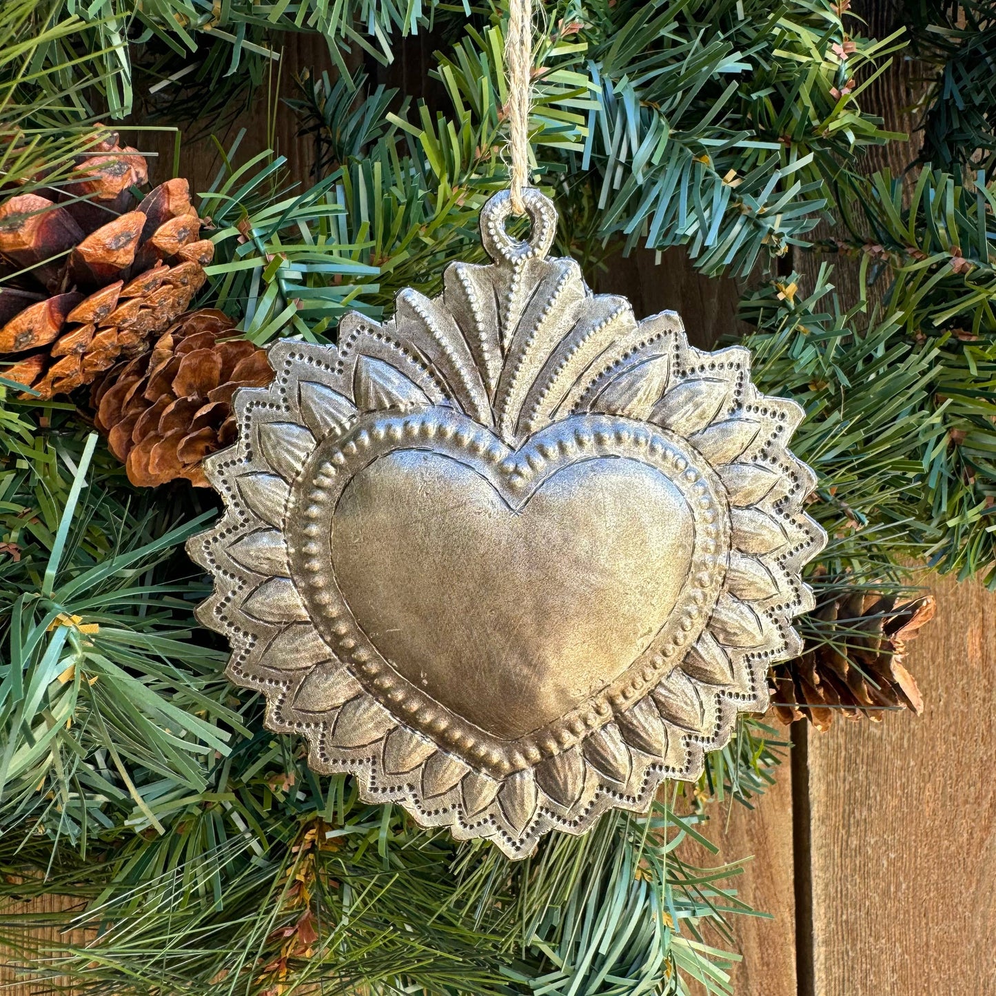 Haiti Fair Trade~ It's Cactus - Sacred Heart, Wall Decor,Handmade Metal Haiti 4.25" x 4.5"
