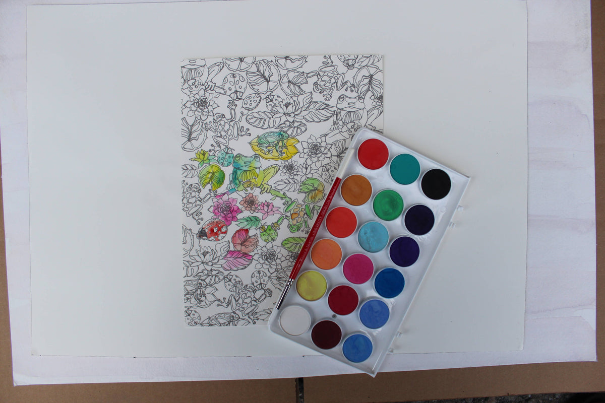 Schiffer Publishing - Painterly Days: The Flower Watercoloring Book for Adults