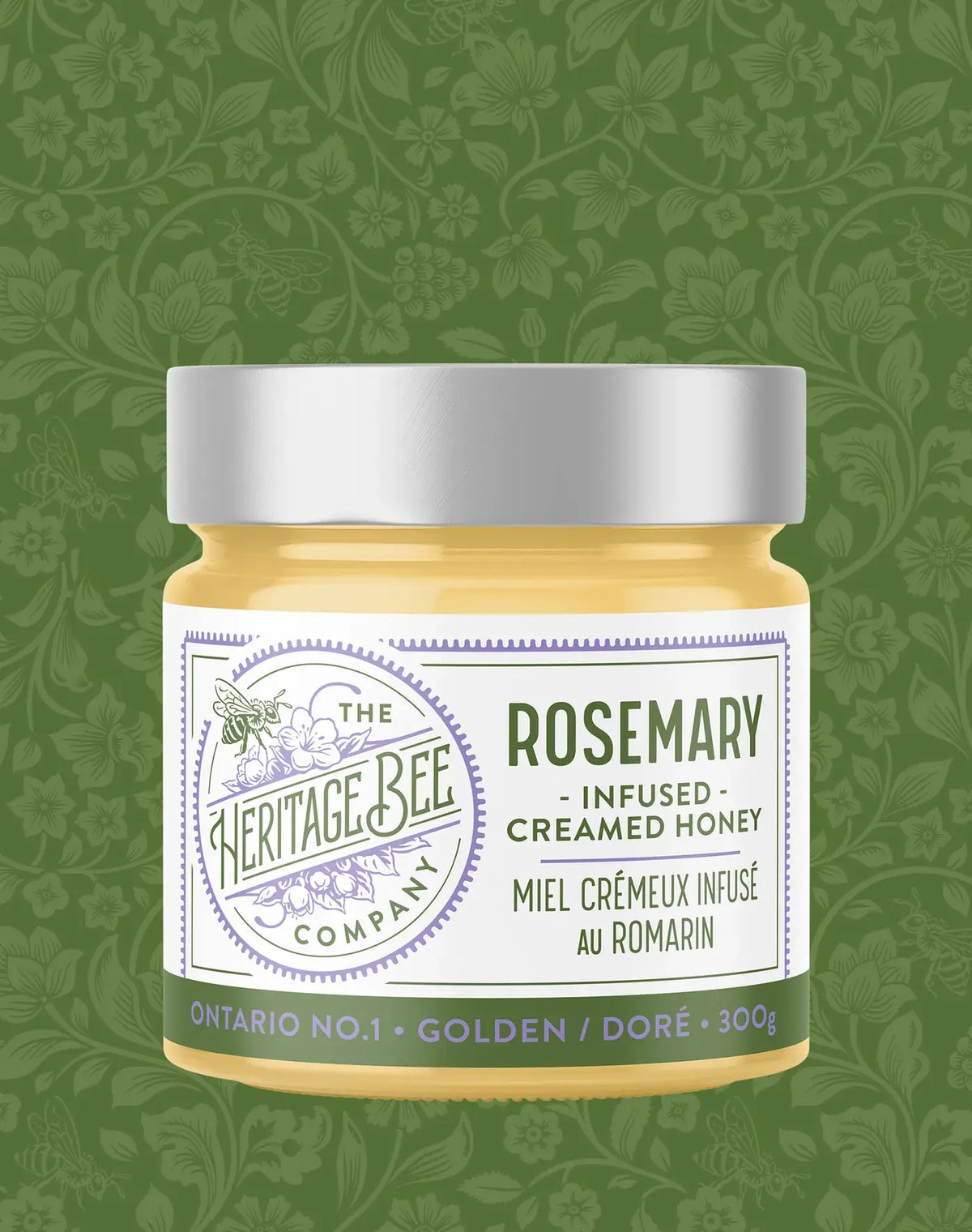 Heritage Bee Co. - Rosemary Creamed Honey - 300 g (10.6 oz)