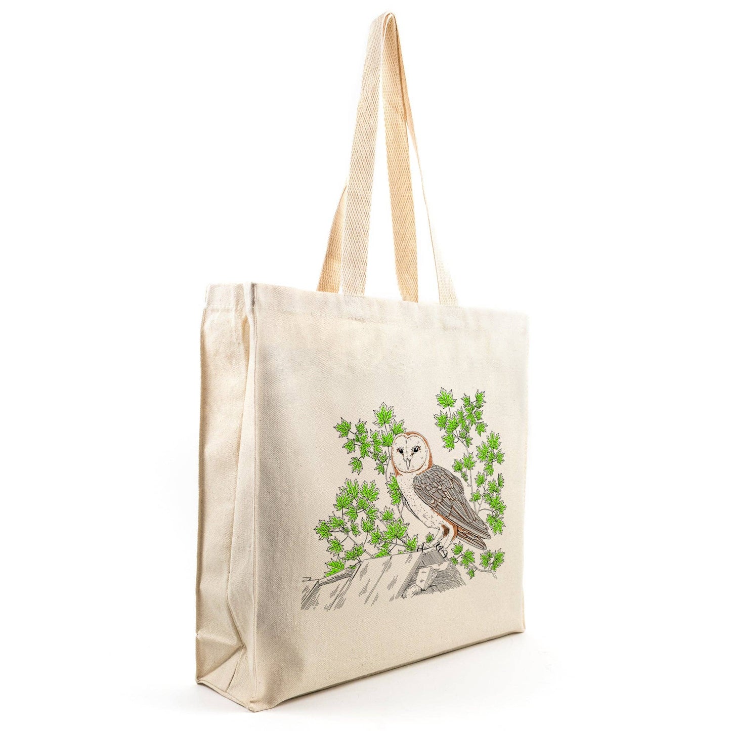 Porchlight Press Letterpress - Tote Bag: Barn Owl