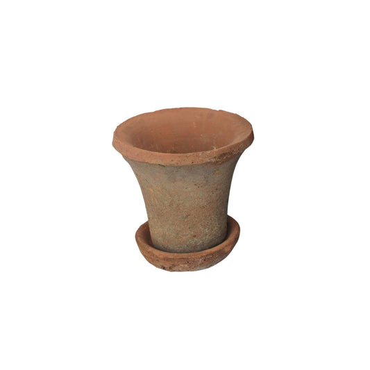 Bacon Basketware - MEDIUM REDSTONE POT WITH SAUCER: Terracotta