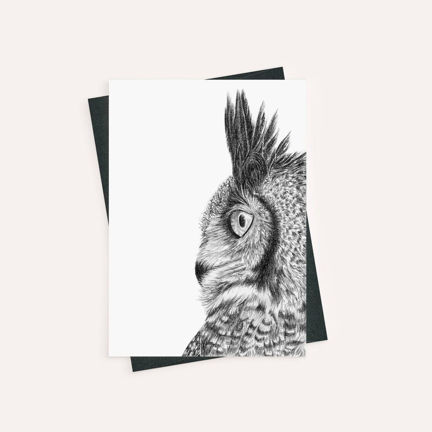 LE NID atelier - Great horned owl - greeting card