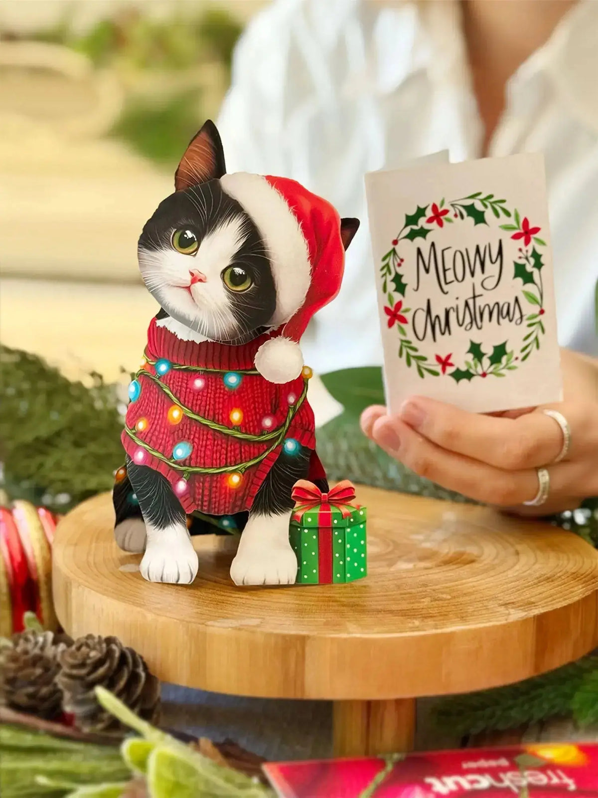 Mini POPUP Christmas Kitten