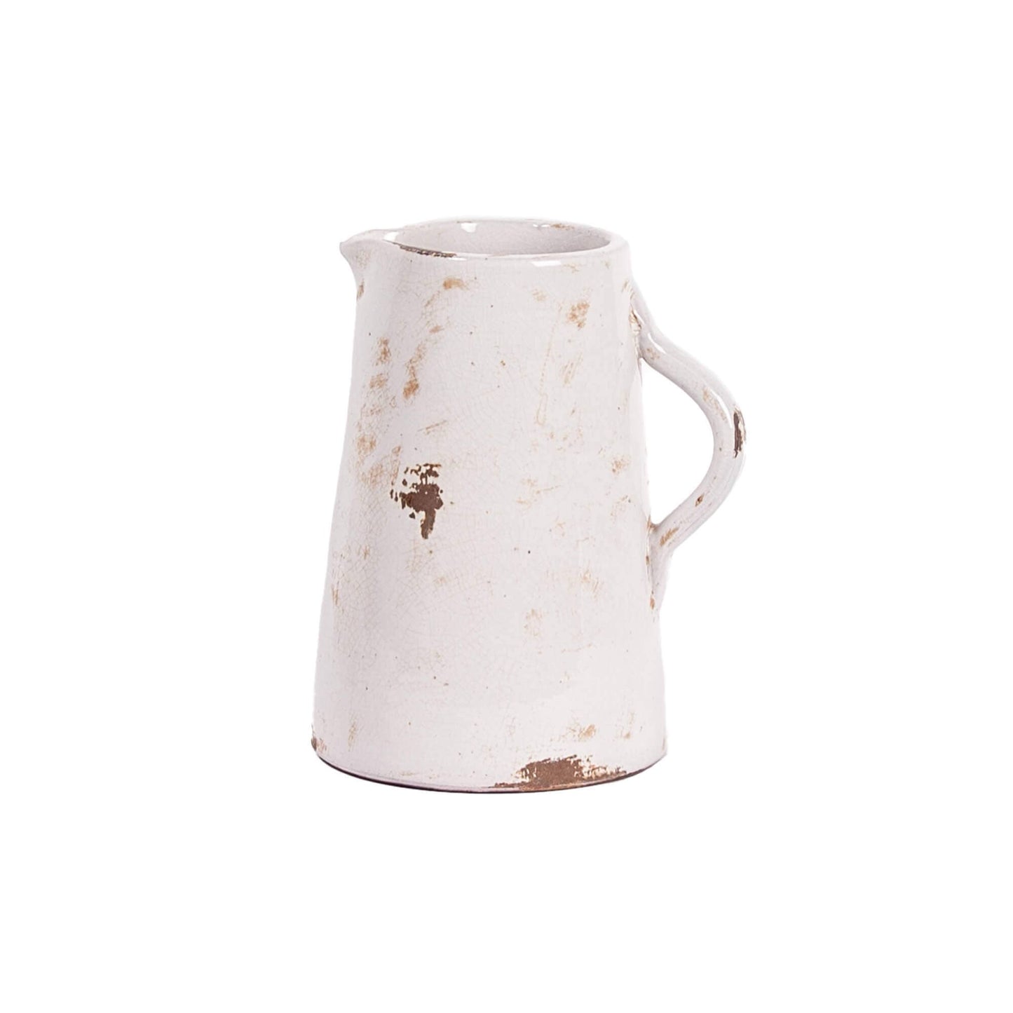 Bacon Basketware - DISTRESSED WHITE PITCHER