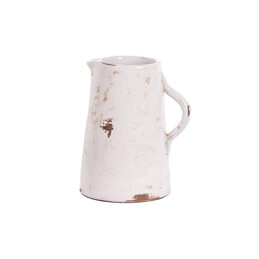 Bacon Basketware - DISTRESSED WHITE PITCHER