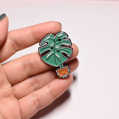 Monstera Plant Enamel Pin